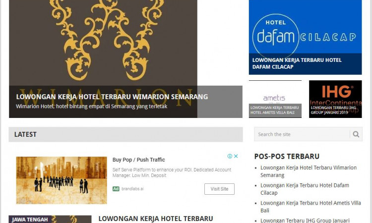 - A Website Lowongan Siap Kerja karirhotel.com (Adsense+Hosting+Domain)