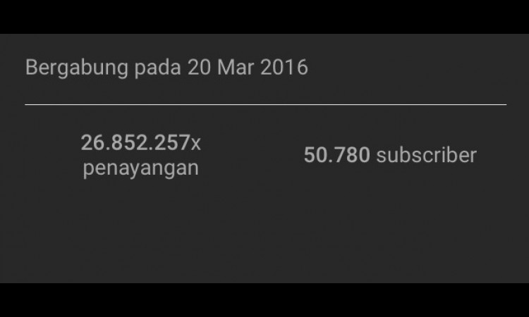 Dijual akun youtube 50k subscriber