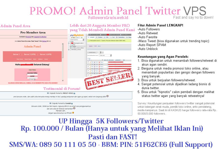 Admin launch. Twitter admin Panel.