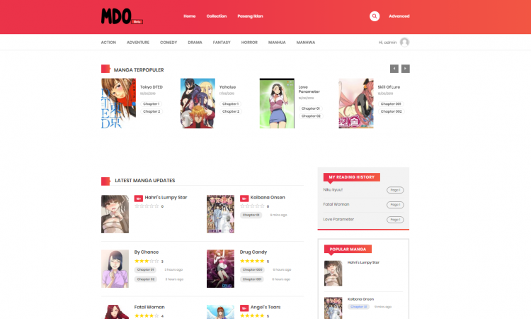 Jual Website Baca Komik Online / Manga Indonesia Traffic