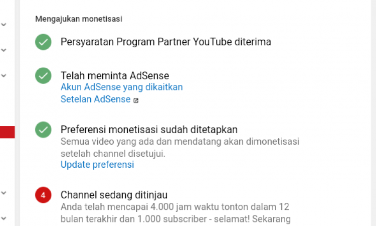 Jual Akun Youtube 10k watch time & 1200 Subscriber